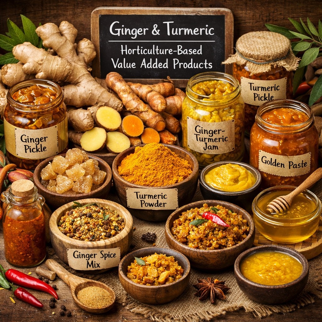 Ginger & Turmeric and ginger turmeric based spices and various pickles, jams and sauces image