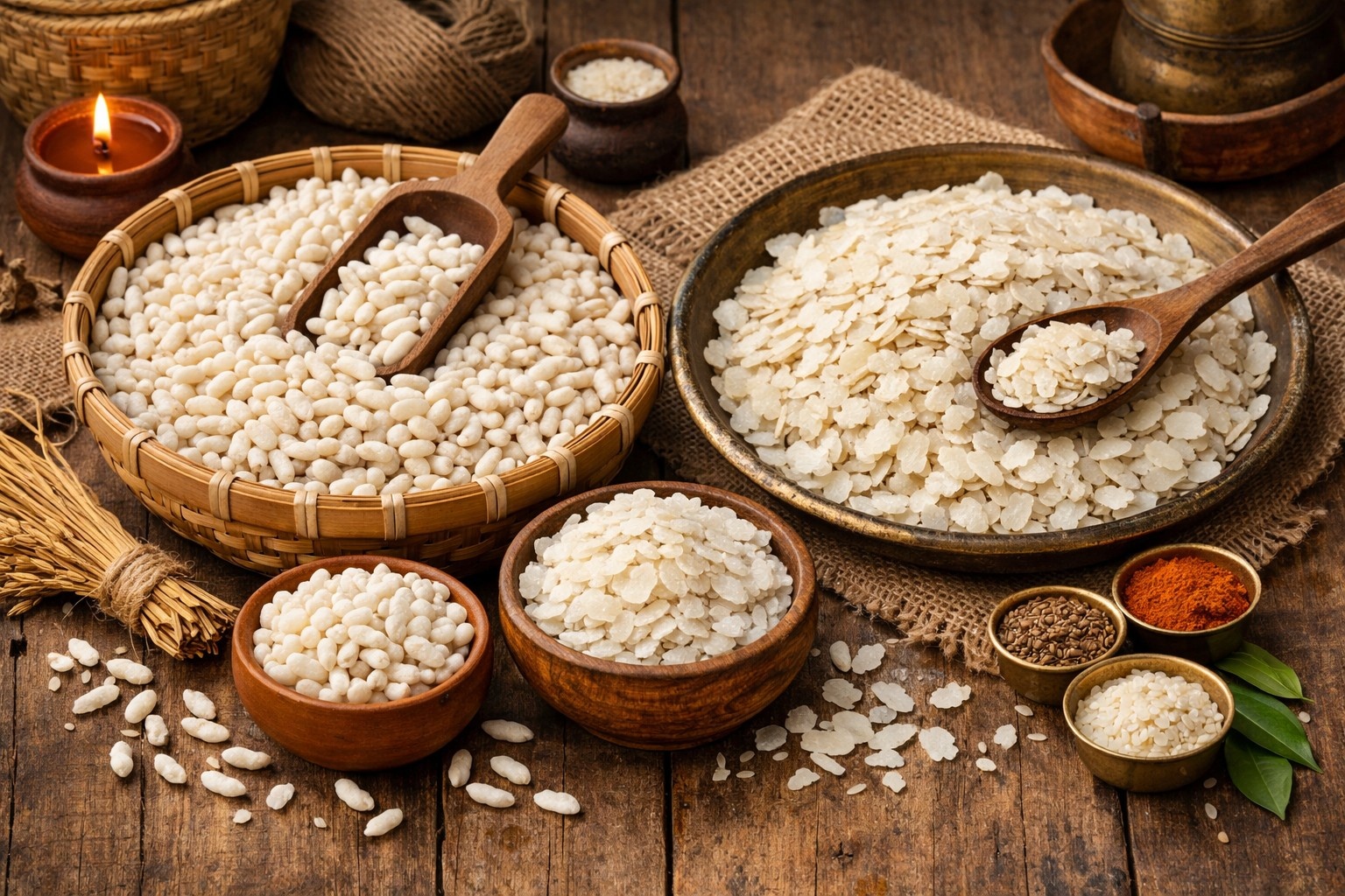 Puffed & Flaked Rice (Muri & Poha) image