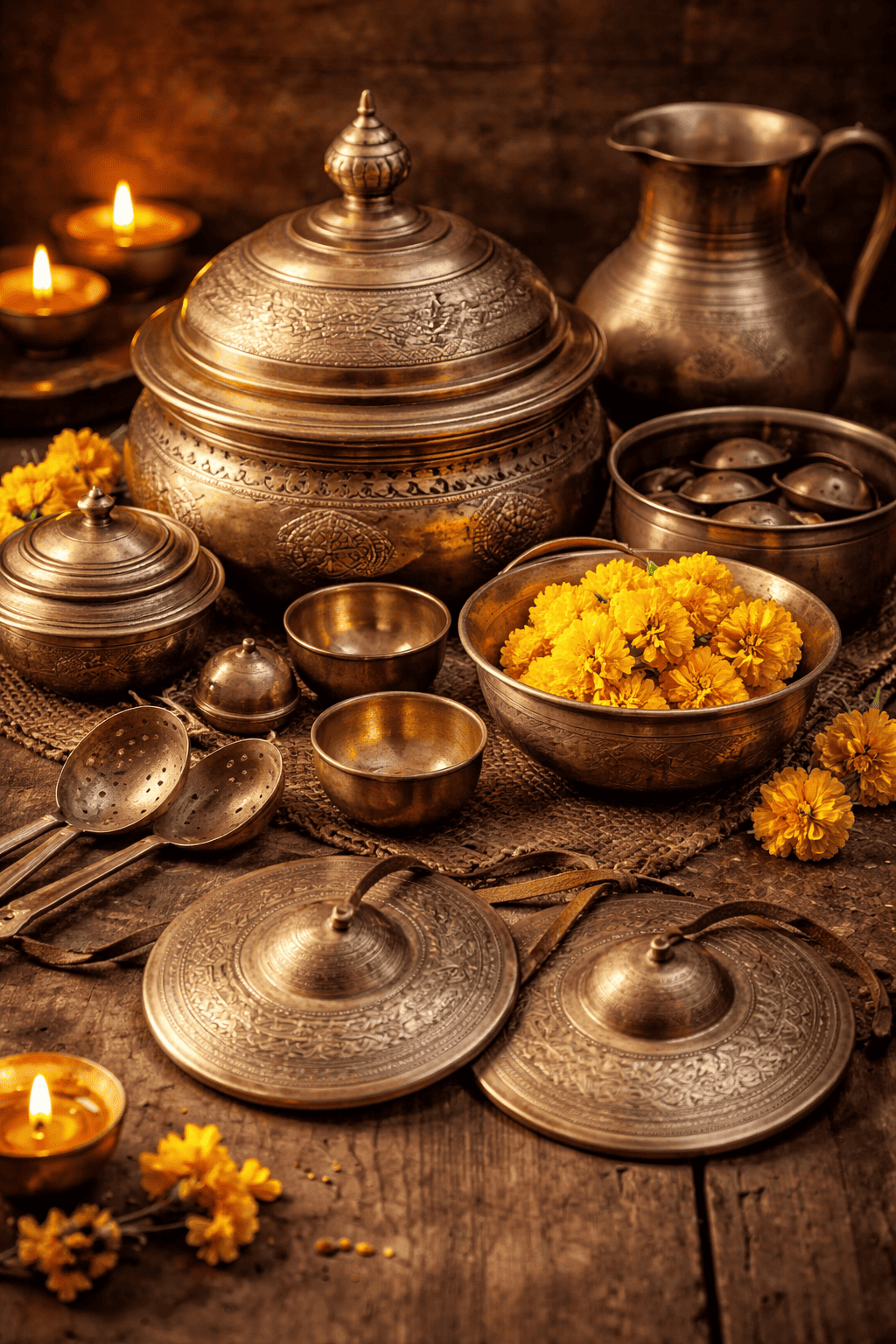 Bell Metal Items Sarai, Utensils, Cymbals image